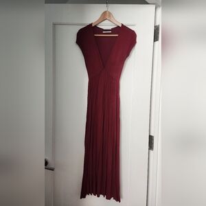 Urban Outfitters Deep Red Cap Sleeve Dress